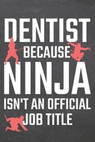 Dentist because Ninja isn't an official Job Title: Dentist Dot Grid Notebook, Planner or Journal - Size 6 x 9 - 110 Dotted Pages - Office Equipment, Supplies - Funny Dentist Gift Idea for Christmas or 1710138904 Book Cover