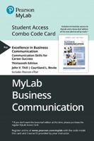 Mylab Bcomm for Excellence in Business Communication -- Combo Access Card 013564285X Book Cover