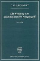 Die Wendung Zum Diskriminierenden Kriegsbegriff 3428126424 Book Cover