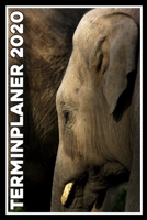 Terminplaner 2020: Jahresplaner von September 2019 bis Dezember 2020 mit Elefant - Planer mit 174 Seiten in wei� im Format A5 mit gl�nzendem Soft Cover. 1704012090 Book Cover