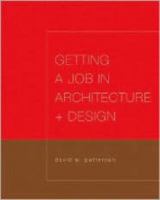 Getting a Job in Architecture and Design 0393732177 Book Cover