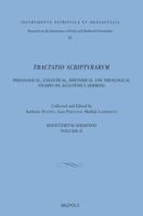 Tractatio Scripturarum. Philological, Exegetical, Rhetorical, and Theological Studies on Augustine's Sermons: Ministerium Sermonis II 250354746X Book Cover