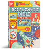 KJV Explorer Bible for Kids, Red Letter, Full-Color Design, Photos, Illustrations, Charts, Videos, Activities, Easy-to-Read Bible MCM Type 1430095792 Book Cover