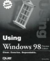 Using Windows 98 Preview Edition 0789715430 Book Cover
