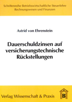 Dauerschuldzinsen Auf Versicherungstechnische Ruckstellungen 3896731661 Book Cover