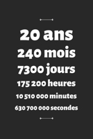 20 ans: Carnet de Notes Personnalis� pour Anniversaire - Cadeau Fille Gar�on 20 ans 1654299987 Book Cover