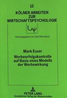 Werbeerfolgskontrolle Auf Basis Eines Modells Der Werbewirkung 3631486375 Book Cover
