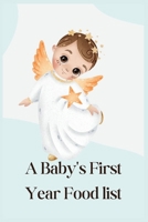 A Baby's First Year Food list: baby food recipes for new mothers, 6 months baby food B0CTXKW5CB Book Cover