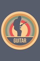 Guitar: Retro Vintage Notebook 6 x 9 (A5) Graph Paper Squared Journal Gift for Guitarists And Guitar Lovers (108 Pages) 1670608328 Book Cover