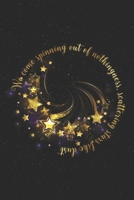 We Come Spinning Out of Nothingness Scattering Stars Like Dust - Inspirational Quote Journal : Purple and Golden Spinning Stars Notebook - 110 Pages Lined - 6 X 9 Inch 1674971311 Book Cover