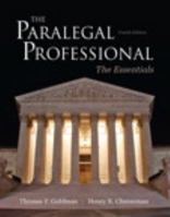 The Paralegal Professional: The Essentials 0135064015 Book Cover