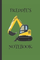 Freddie's Notebook: Boys Gifts: Big Yellow Digger Journal 1704316987 Book Cover