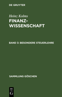 Besondere Steuerlehre 3111018377 Book Cover