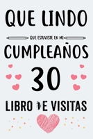 Cumplea�os 30 De Visitas: Para mujer y hombre regalo 30 a�os libro de visitas para felicitar A5 120 p�ginas 1712580841 Book Cover