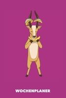 Wochenplaner: Antilopen lieben Honigmelone DIN A5 florales Inlay - Wochenkalender 52 Wochen für Trendsetter (pink) (German Edition) 1687676380 Book Cover