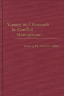 Theory and Research in Conflict Management: 0275931730 Book Cover