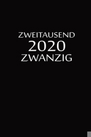 zweitausend zwanzig 2020: Planer 2020 A5 Schwarz 1678914398 Book Cover