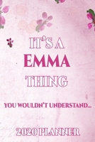 Emma: Personalised Name Planner 2020 Gift For Women & Girls 100 Pages (Pink Floral Design) 2020 Weekly Planner Monthly Planner 1694392899 Book Cover