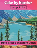 Color By Number Large Print Stress Relief & Relaxation Design: An Adult Color By Numbers Coloring Book of National Parks With Country Scenes, Animals,Stress-Free Coloring B08J22FB2Z Book Cover