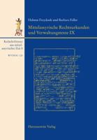 Keilschrifttexte Aus Mittelassyrischer Zeit / Mittelassyrische Rechtsurkunden Und Verwaltungstexte IX 3447061812 Book Cover