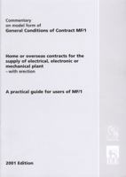 Model Form: Commentary on Model Form of General Conditions of Contract Mf/1 0852960077 Book Cover