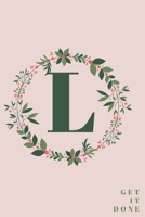 Monogram Initial Letter L Notebook with Rose Pink Floral Journal for Women, Girls Birthday Gift and School: Lined Notebook / Journal Gift, 120 Pages, 6x9, Soft Cover, Matte Finish 1677085347 Book Cover