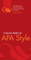 Concise Rules Of Apa Style (Concise Rules of the American Psychological Association (APA) Style) 1591472520 Book Cover