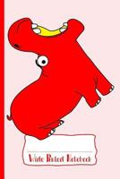 Red Hungry Hippo Wide Ruled Notebook 1790718953 Book Cover
