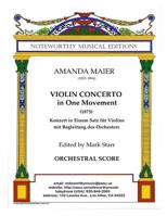 Violin Concerto in One Movement: Orchestral Score 1502862107 Book Cover