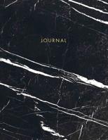 Journal: Classic Black and White Marble with Gold Lettering - Marble & Gold Journal | 150 College-ruled Pages | 8.5 x 11 - A4 Size 172334964X Book Cover