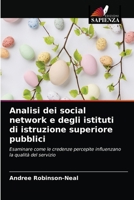 Analisi dei social network e degli istituti di istruzione superiore pubblici 6203181722 Book Cover