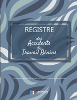 Registre des accidents du travail bénins: Conforme aux articles L.441 et D441-1 à D441-4 du code de la sécurité sociale | ligné de 101 pages | 21,59cm ... | fond bleu lignes ondulées (French Edition) 1670886263 Book Cover