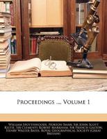 Proceedings, Volume 1... 1142234886 Book Cover