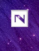 N: Monogram Initial N Universe background and a lot of stars Notebook for The Woman, Kids, Children, Girl, Boy 8.5x11 109103530X Book Cover