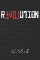 REVOLUTION Notebook: Vintage Love Revolution Journal 100 Page Notebook Blank Lined 6x9 Political Protest Love Over Hate 1711791725 Book Cover