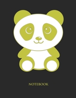 Cute Panda Notebook: College Wide Ruled Notebook - Large (8.5 x 11 inches) - 110 Numbered Pages - Yellow Softcover 165467754X Book Cover