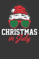 Christmas In July Notebook: Christmas In July 6x9 Dot Grid Dotted 120 Pages for School College 1080177825 Book Cover