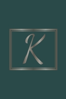 K: Initial Monogram Letter K College Ruled Notebook. Personalized Medium Lined Journal & Diary for Writing & Note Taking for Girls, Boys, Men and Women 1672869285 Book Cover