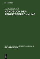 Handbuch Der Renditeberechnung 3486246666 Book Cover