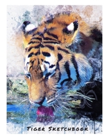 Tiger Sketchbook: Live Wild | Doodle, Sketch, Draw and Paint | 120 Pages, 8.5x11 | Art Book for Young and Old Artists 1679815369 Book Cover