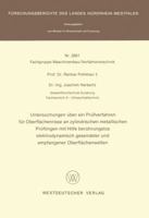 Untersuchungen Uber Ein Prufverfahren Fur Oberflachenrisse an Zylindrischen Metallischen Pruflingen Mit Hilfe Beruhrungslos Elektrodynamisch Gesendeter Und Empfangener Oberflachenwellen 3531028618 Book Cover