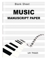 blank piano music book: 6 Large Staves Per Page (8.5"x11" - 150 Pages) 1703707923 Book Cover