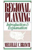 Regional Planning: Introduction and Explanation 0275925390 Book Cover