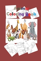 Animal coloring book B089M437VM Book Cover