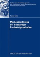 Markenbeurteilung Bei Einzigartigen Produkteigenschaften 3834915874 Book Cover