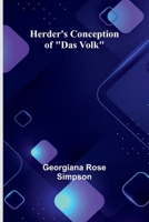 Herder'S Conception Of "Das Volk" 9371346914 Book Cover