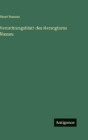Verordnungsblatt des Herzogtums Nassau (German Edition) 3563682372 Book Cover