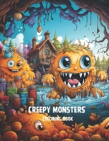 CREEPY MONSTERS COLORING BOOK: ADORABLE CREEPY MONSTERS COLORING BOOK FOR KIDS (Spanish Edition) B0CJ4KHSPW Book Cover