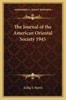 The Journal of the American Oriental Society 1945 1417981415 Book Cover