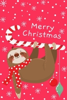 Merry Christmas: Cute Sloth Merry Christmas and Happy New Year, Blank Lined Notebook / Journal / Diary 1698978103 Book Cover